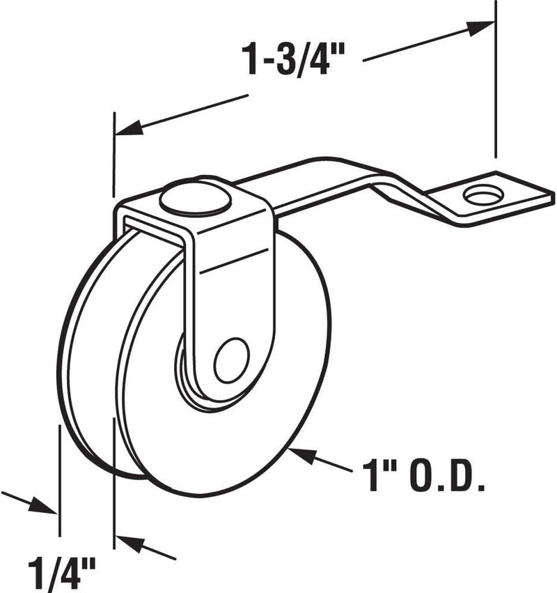 Lubentol 4 Pack Sliding Screen Door Rollers Tension Spring Fits for M-Shaped Rollers,B638, B687, B 639 Replacement on Both Top and Bottom, 1" Concaved Steel Ball Bearing - Image 2